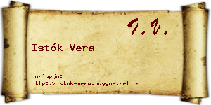 Istók Vera névjegykártya